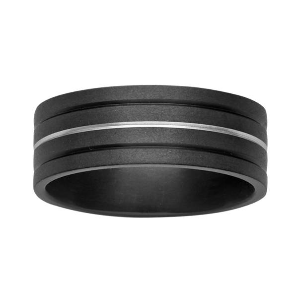 Black Zirconium Wedding Ring PD656