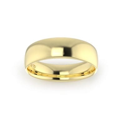 Gents-ellipse Wedding-ring-Yellow-Gold-6mm-Top